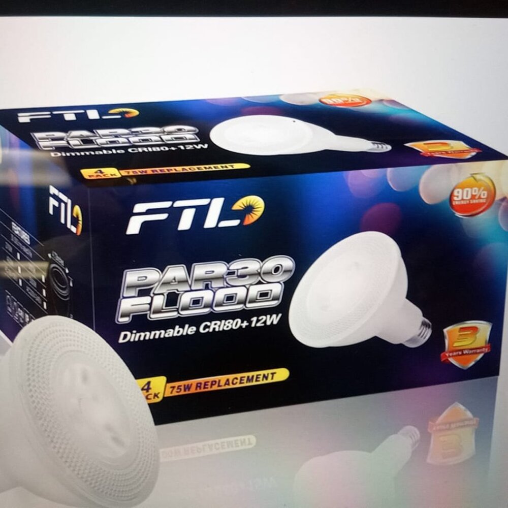 FYL PAR30 Flood Dimmable CR180 12w 4 bulbs.